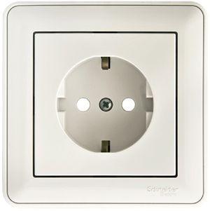 Розетка 1-м СП W59 16А IP20 с заземл. защ. шторки в сборе бел. SE RS16-152-18 Розетка 1-м СП W59 16А IP20 с заземл. защ. шторки в сборе бел. SE RS16-152-18