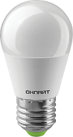 Лампа светодиодная 61 968 OLL-G45-10-230-2.7K-E27 10Вт шар 2700К тепл. бел. E27 1000лм 176-264В ОНЛАЙТ 61968