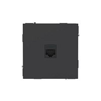 Розетка компьютерная 1-м KANT RJ45 кат.5E без шторки черн. уголь DKC 7012663