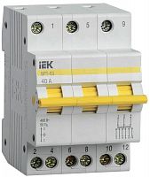 Выключатель-разъединитель трехпозиционный 3п ВРТ-63 40А KARAT IEK MPR10-3-040