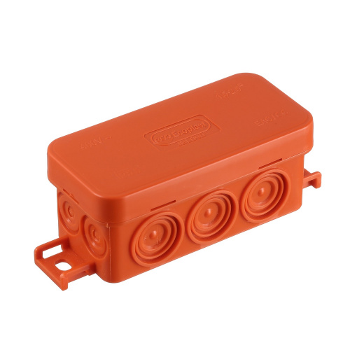 JBL090 Коробка огн. E110, о/п 90х42х40мм, без галогена, 10 вых., IP55, 2P, (0,15-2, 5мм²), цвет оранж. Экопласт