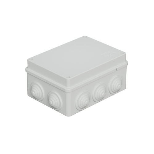 JBS150 Коробка огн. E110, о/п 150х110х70мм, без галогена,10 вых., IP55, 8P, (0,15-2,5 мм²), цвет серый Экопласт