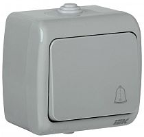 Выключатель кнопочный 1-кл. ОП AQUATIC ВС-20-1-3-А 10А IP54 GENERICA EVA14-K03-10-54