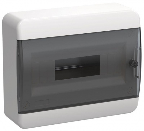 Корпус ЩРН-П-12 TEKFOR IP41 черн. прозр. дверь пластик. IEK TF5-KP12-N-12-41-K01-K03