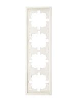 Рамка 4-м ZIMA горизонт. сл. кость LEZARD 704-9000-149