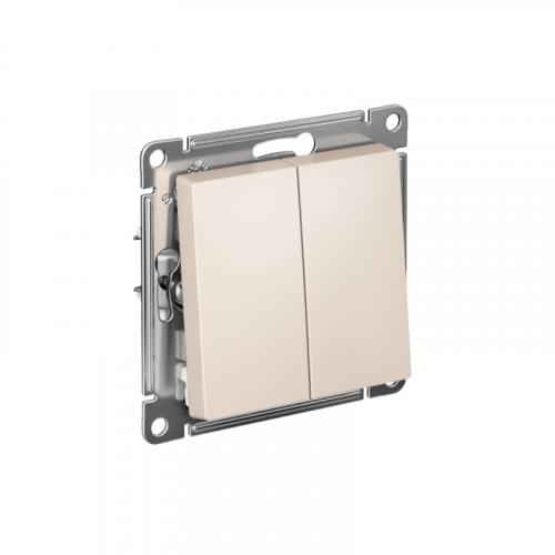 Выключатель 2-кл. СП AtlasDesign 10А IP20 (сх. 5) 10AX механизм беж. SE ATN000251