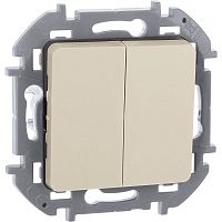 Выключатель 2-кл. Inspiria 10А IP20 250В 10AX механизм сл. кость IEK 673621