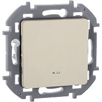 Переключатель 1-кл. Inspiria 10А IP20 250В 10AX с подсветкой/индикацией механизм сл. кость IEK 673661