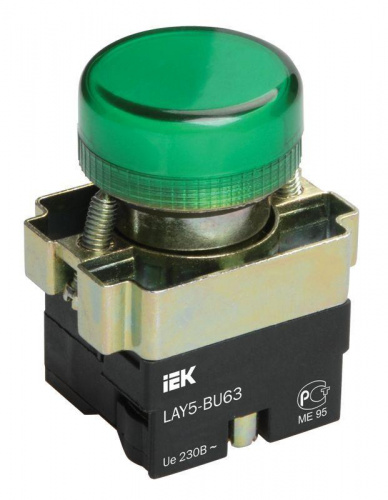 Индикатор светосигнальный LAY5-BU63 d22мм 230В зел. KARAT IEK BLS50-BU-K06