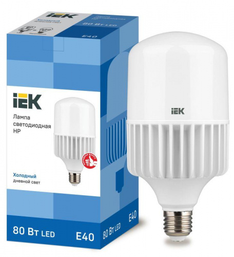 Лампа светодиодная HP 80Вт 230В 6500К E40 IEK LLE-HP-80-230-65-E40 Лампа светодиодная HP 80Вт 230В 6500К E40 IEK LLE-HP-80-230-65-E40