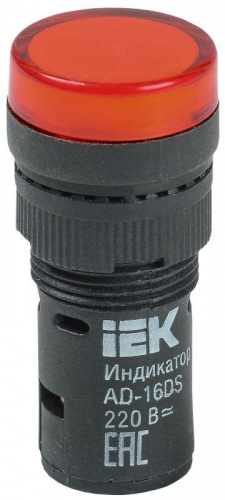 Лампа светосигнальная AD16DS d16мм 230В AC красн. KARAT IEK BLS10-ADDS-230-K04-16 Лампа светосигнальная AD16DS d16мм 230В AC красн. KARAT IEK BLS10-ADDS-230-K04-16