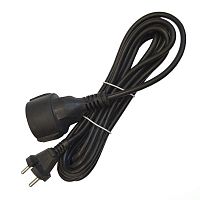 Удлинитель-шнур 1х5м без заземл. 10А IP20 ПВС 2х1 черн. DOMTOK 2340