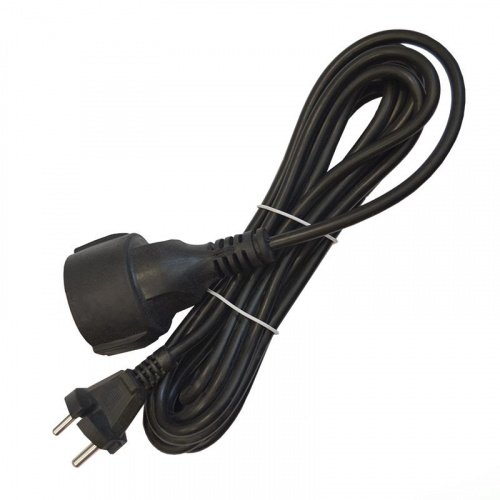Удлинитель-шнур 1х5м без заземл. 10А IP20 ПВС 2х1 черн. DOMTOK 2340