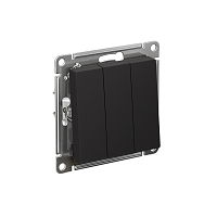 Выключатель 3-кл. СП AtlasDesign 10А IP20 (сх. 1+1+1) 10AX механизм карбон SE ATN001031