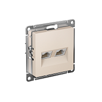 Розетка компьютерная 2-м AtlasDesign RJ45 кат.5E механизм беж. SE ATN000285
