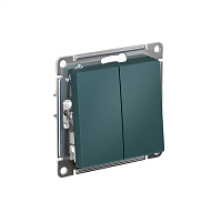 Выключатель 2-кл. СП AtlasDesign 10А IP20 (сх. 5) 10AX механизм изумруд SE ATN000851