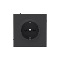 Розетка силовая KANT 2P+E без шторки черн. уголь DKC 7012033