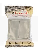 Выключатель 2-кл. ОП LETO крем LEZARD 752-0300-101