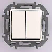 Переключатель модульный 2-кл. Inspiria 250В 10AX бел. IEK 673655
