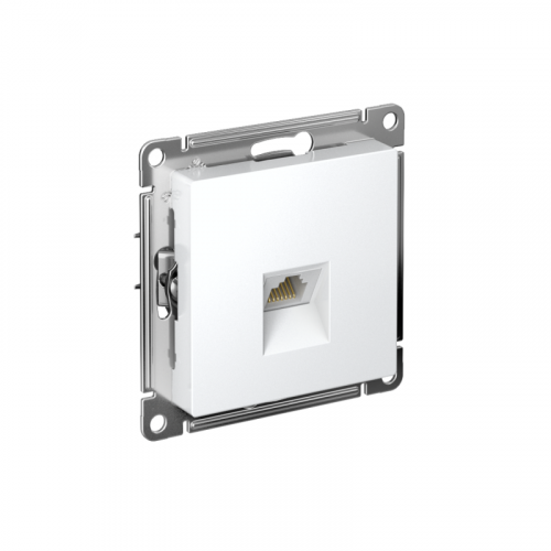 Розетка компьютерная 1-м AtlasDesign RJ45 кат.5E механизм бел. SE ATN000183
