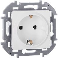 Розетка 1-м СП Inspiria 16А IP20 250В 2P+E немецк. стандарт механизм бел. IEK 673720