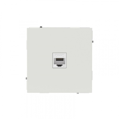 Розетка компьютерная 1-м KANT RJ45 кат.6A без шторки бел. песок DKC 7010673