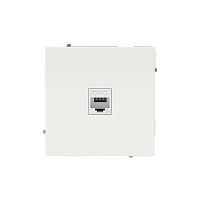 Розетка компьютерная 1-м KANT RJ45 кат.5E без шторки бел. магнолия DKC 7000663