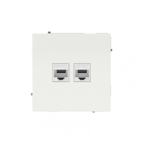 Розетка компьютерная 2-м KANT RJ45 кат.6A без шторки бел. магнолия DKC 7000674 Розетка компьютерная 2-м KANT RJ45 кат.6A без шторки бел. магнолия DKC 7000674