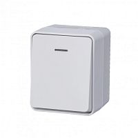 Выключатель 1-кл. ОП AtlasDesign PROFI IP54 10AX с подсветкой бел. SE ATN540113