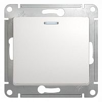 Выключатель 1-кл. СП Glossa 10А IP20 (сх. 1а) 10AX с подсветкой механизм бел. SE GSL000113