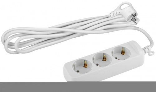 Удлинитель 3х5м с заземл. 10А IP20 UX-3e-5m ПВС 3х0.75 Эра Б0038576