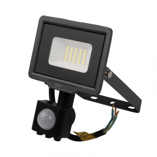 Прожектор светодиодный PFL-C3 SENSOR 20Вт 6500К IP65 ДО закален. прозр. стекло датчик движения инфракрасный JazzWay 5026926A
