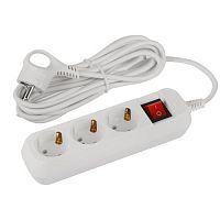 Удлинитель 3х5м с заземл. 10А IP20 GREEN LINE UDL-10-350-ES ПВС 3х0.75 с выкл. Эра Б0065080
