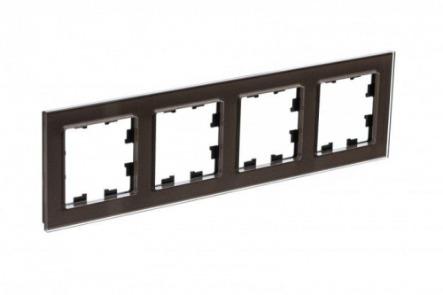 Рамка 4-м AtlasDesign Nature стекло мокко SE ATN320604 Рамка 4-м AtlasDesign Nature стекло мокко SE ATN320604
