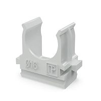 Держатель для труб (клипса) d16мм полистирол Промрукав PR.02716