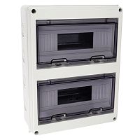 Бокс модульный накладной PDB/W 4024 GR (ЩРН-ПГ-24) IP65 пластик. JazzWay 5072145